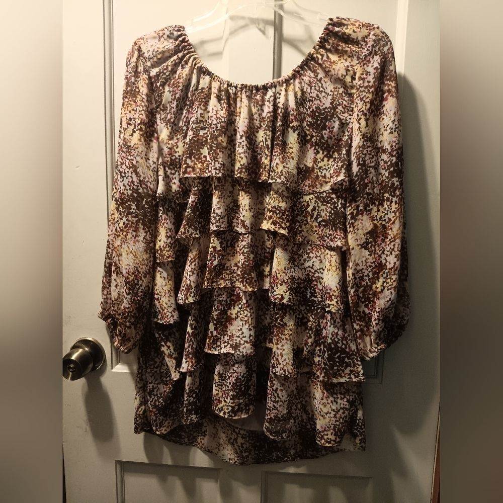 🤠Christopher & Banks Lightweight Layered Blouse Size Large